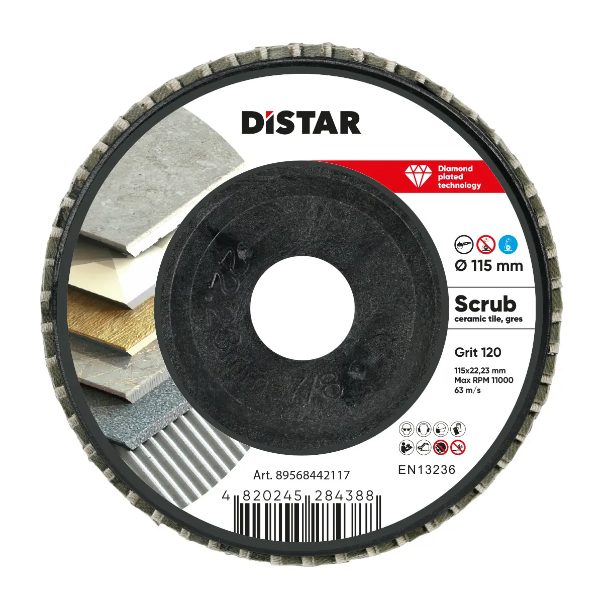 Dijamantni LAMELNI flap disk 115*22,23  #120 Scrub №4