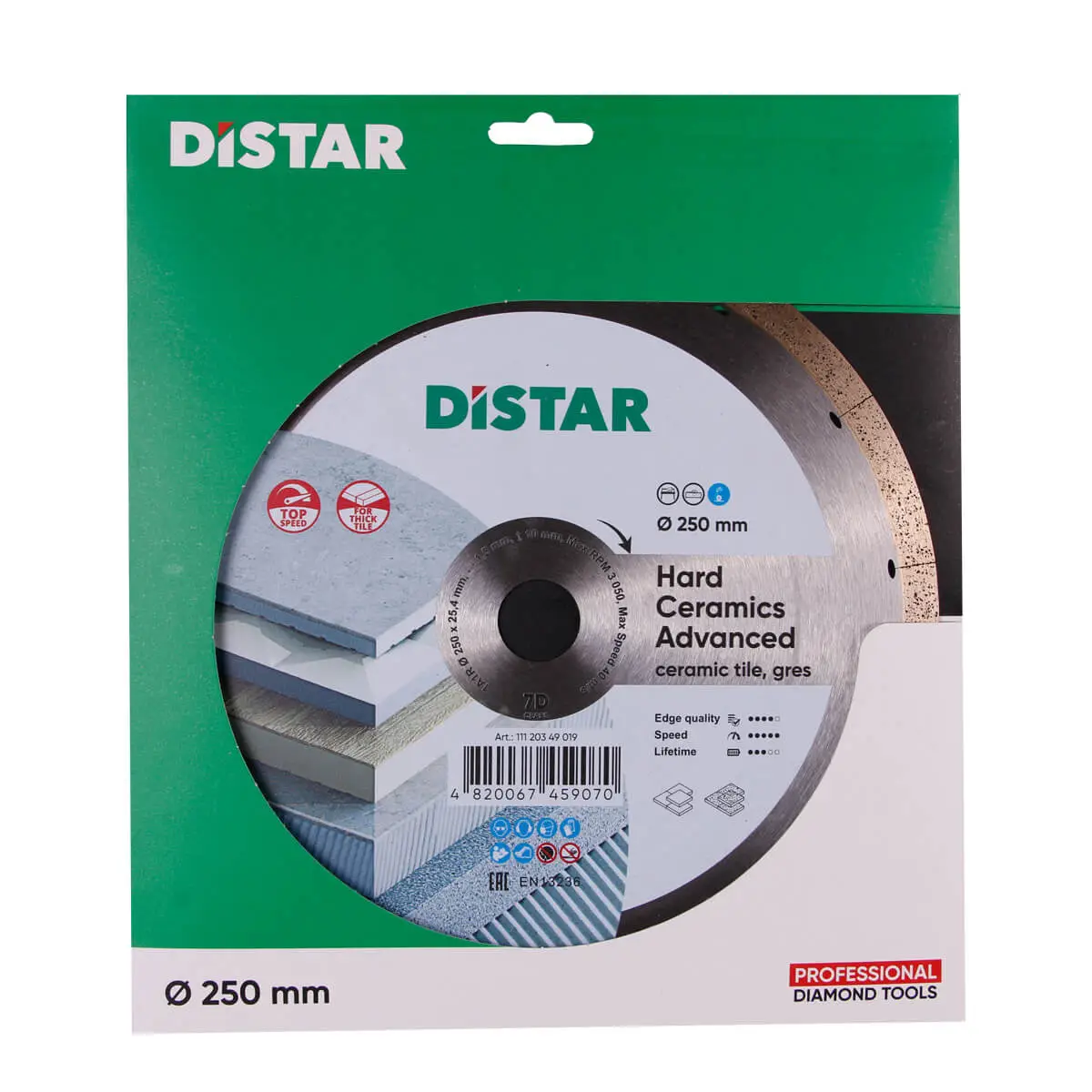 Dijamantna rezna ploča 1A1R 250 Hard ceramics Advanсed №6