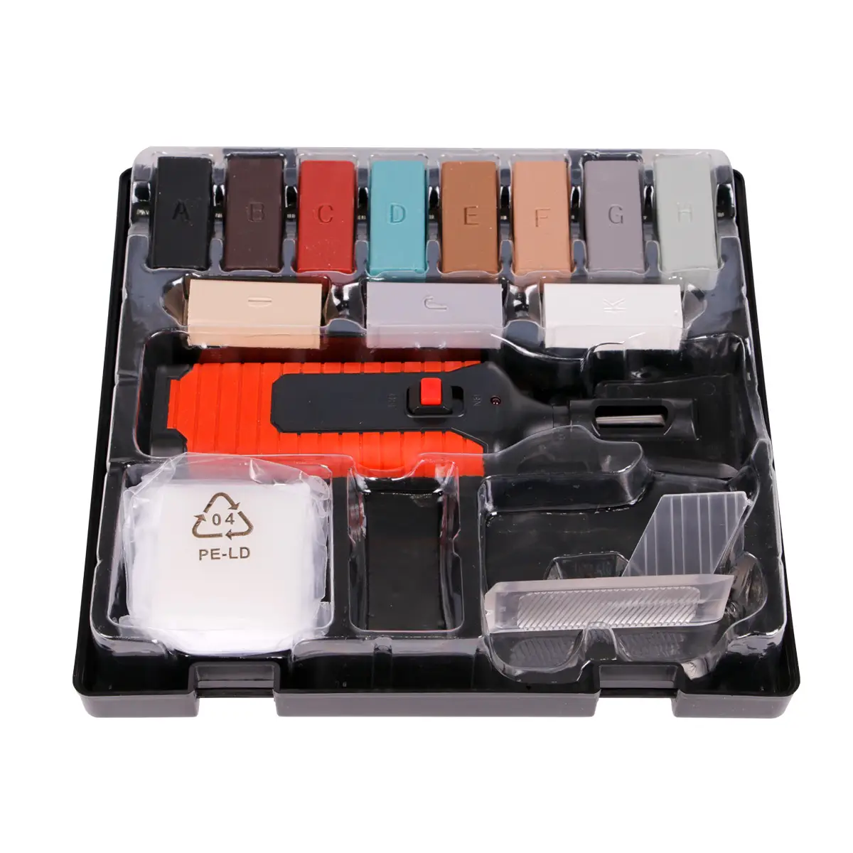 Set za popravak keramičkih pločica(solderer, high-melting wax - 11 pcs, leveling plate, tissue, case) №2