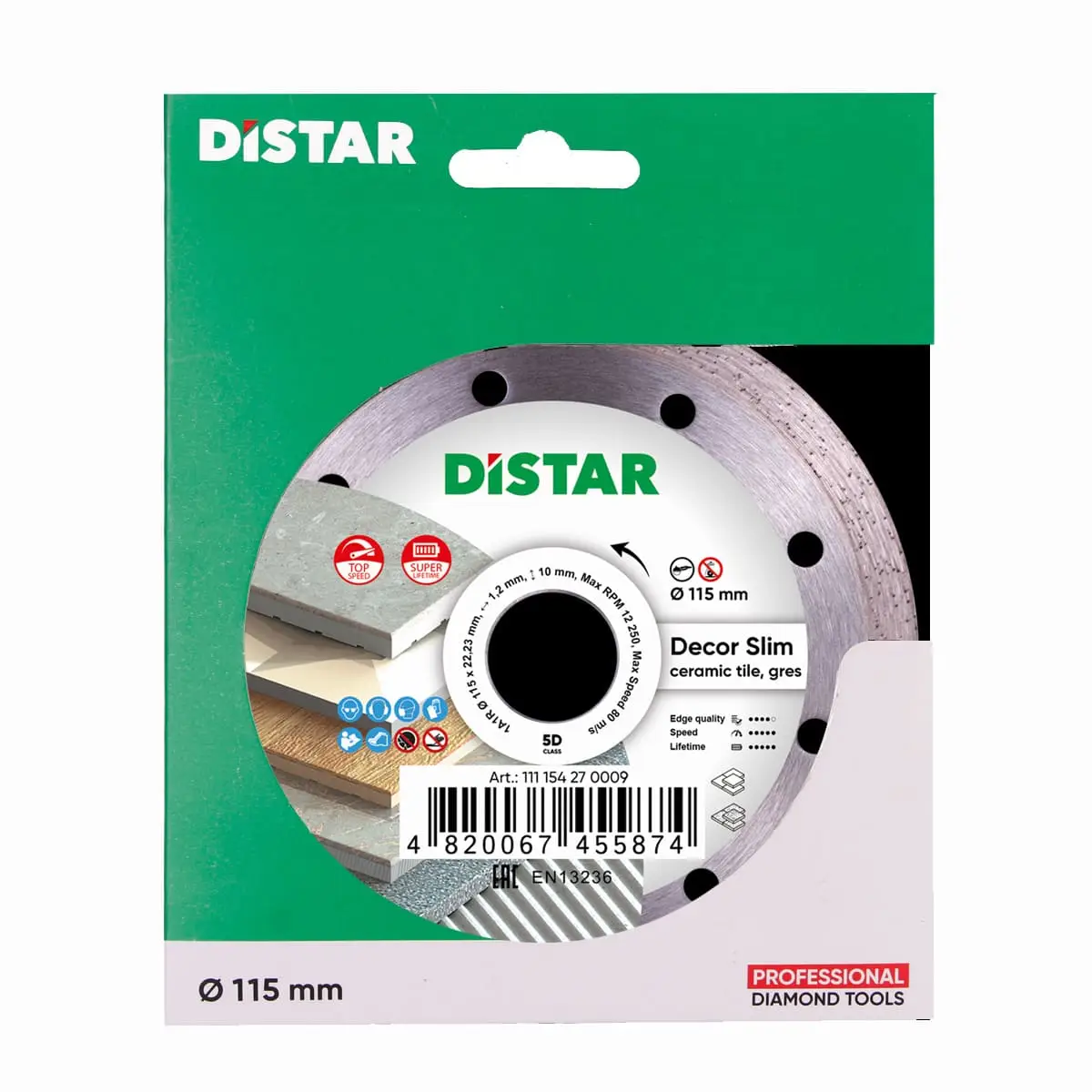 Dijamantna rezna ploča 1A1R 115 Decor Slim 1