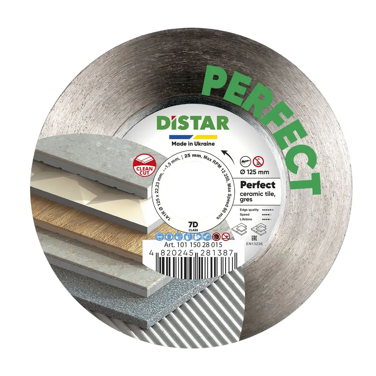 Dijamantna rezna ploča 1A1R 125x22,23H Perfect №1
