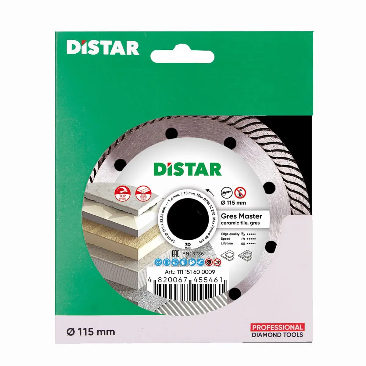 Diamond cutting blade 1A1R 115 Gres Master №3 Diamond cutting blade 1A1R 115 Gres Master №3