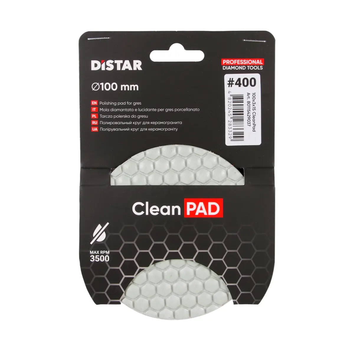 Brzi polirni jastučić za čisto brušenje 100x3x15 CleanPad #400 1