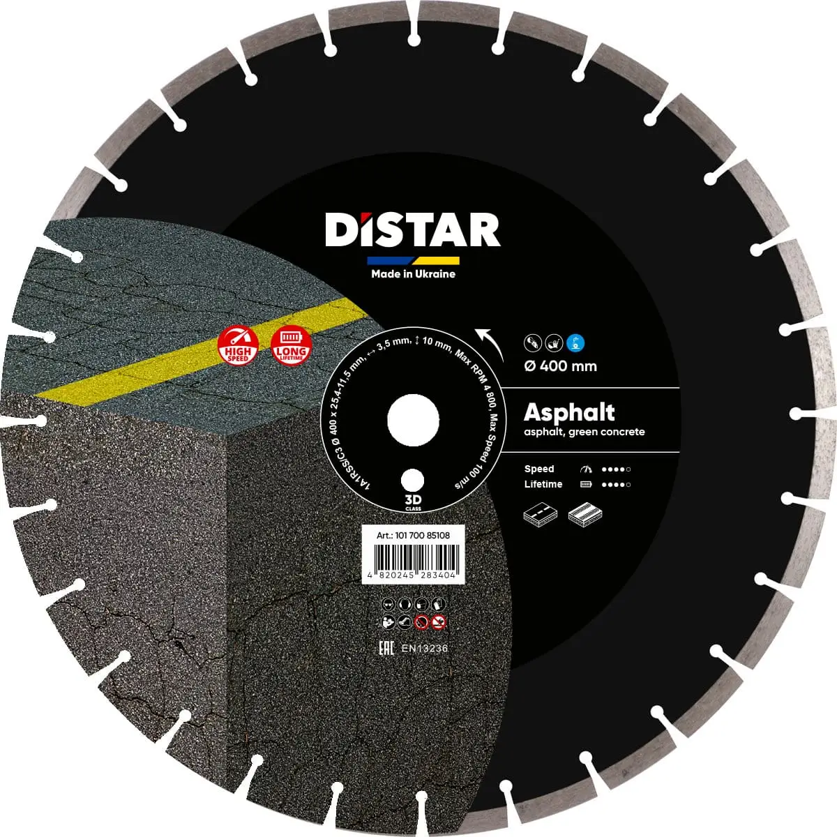 Dijamantna rezna ploča 1A1RSS 400 Asphalt 1
