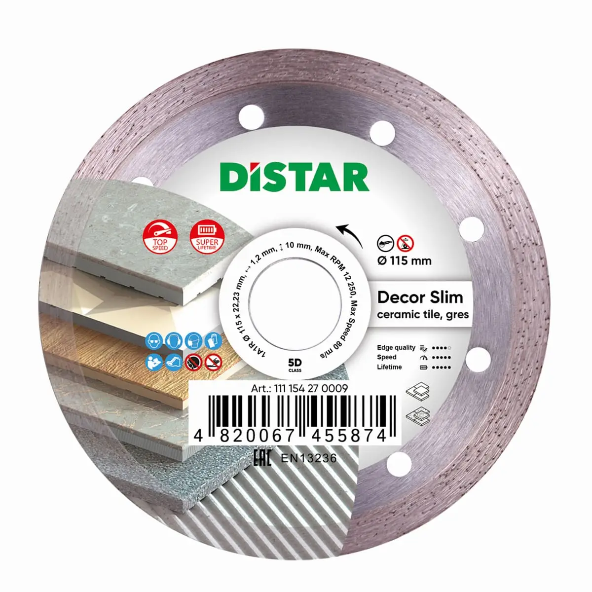 Dijamantna rezna ploča 1A1R 115 Decor Slim 1