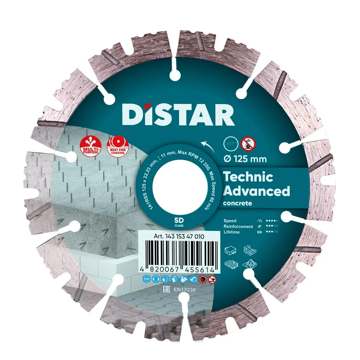 Dijamantna rezna ploča 1A1RSS 125 Technic Advanced №1
