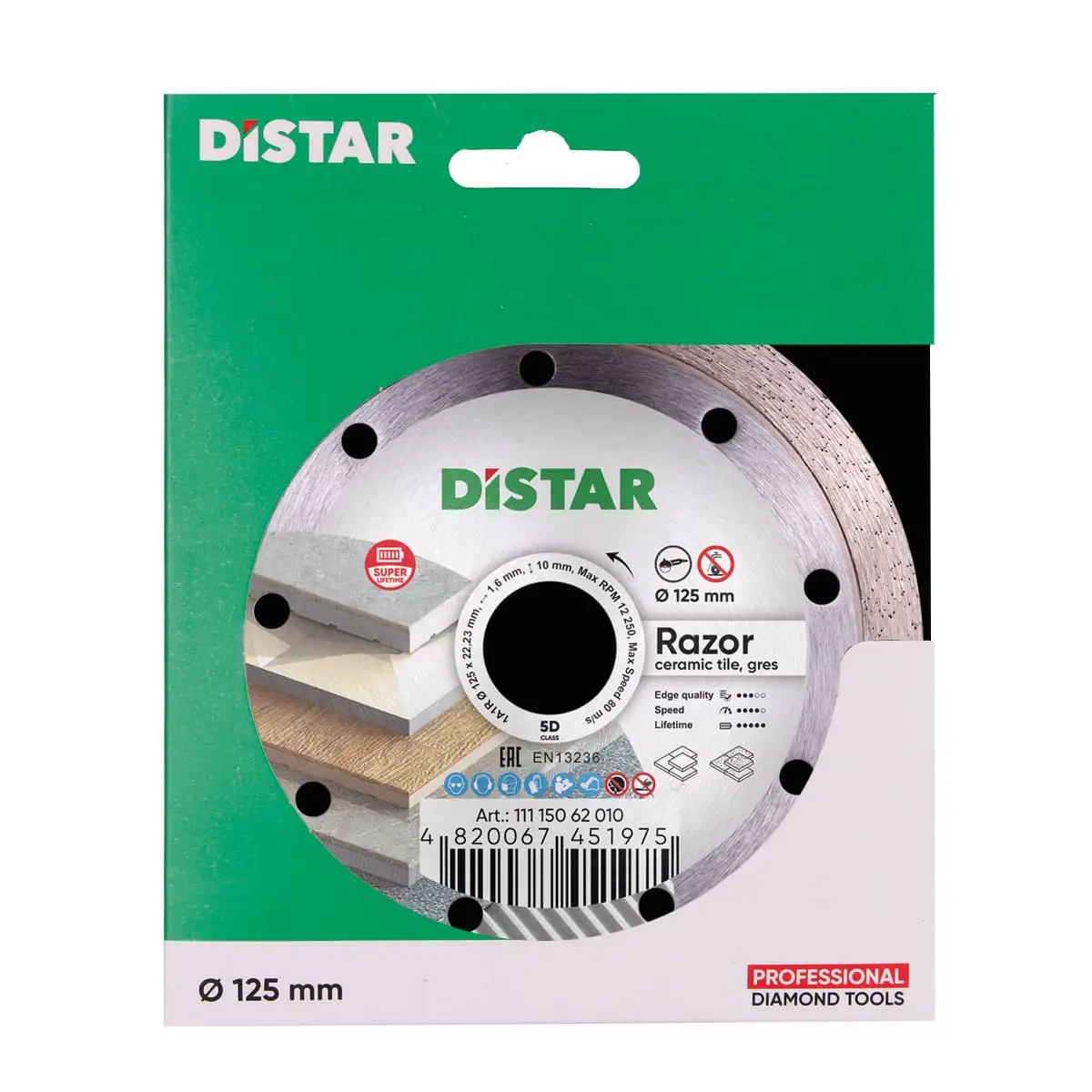 Dijamantna rezna ploča 1A1R 125 Razor №3 Dijamantna rezna ploča 1A1R 125 Razor №3