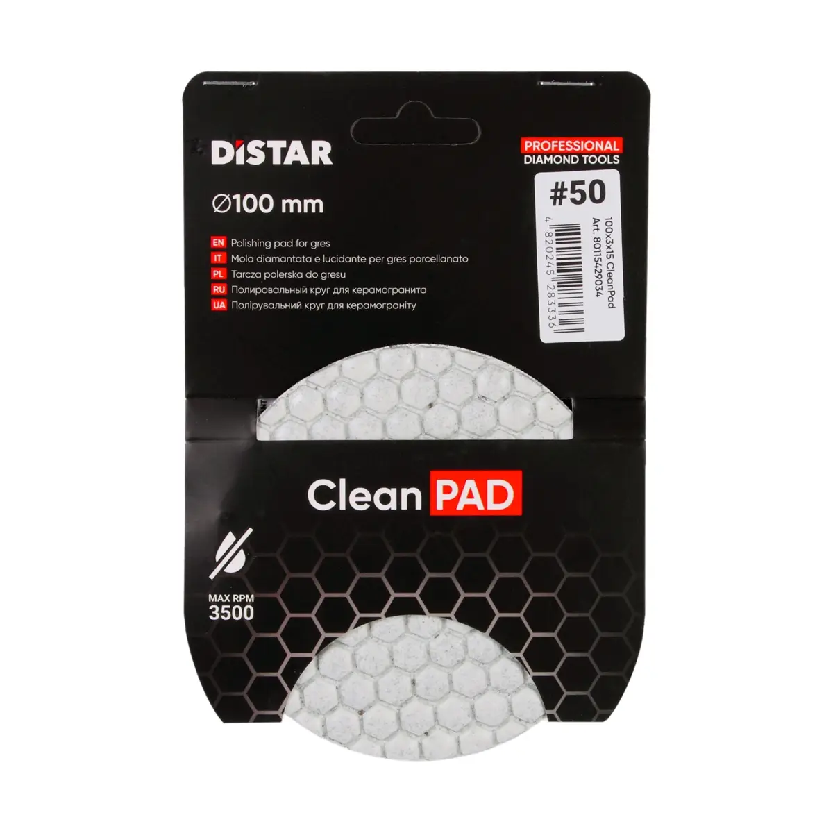 Brzi polirni jastučić za čisto brušenje 100x3x15 CleanPad #50 1