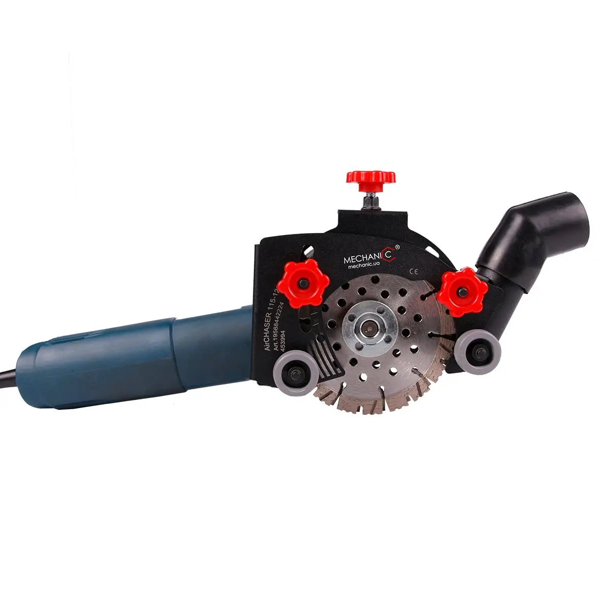 Nastavak sa kotačima za piljenje i usisavanje za kutnu brusilicu AirCHASER 115-125 №4 Nastavak sa kotačima za piljenje i usisavanje za kutnu brusilicu AirCHASER 115-125 №4