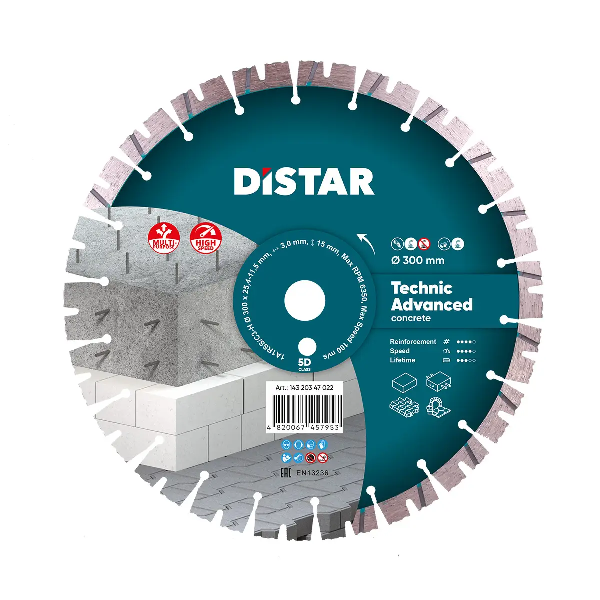 Dijamantna rezna ploča 1A1RSS 300 Technic Advanced №1 Dijamantna rezna ploča 1A1RSS 300 Technic Advanced №1