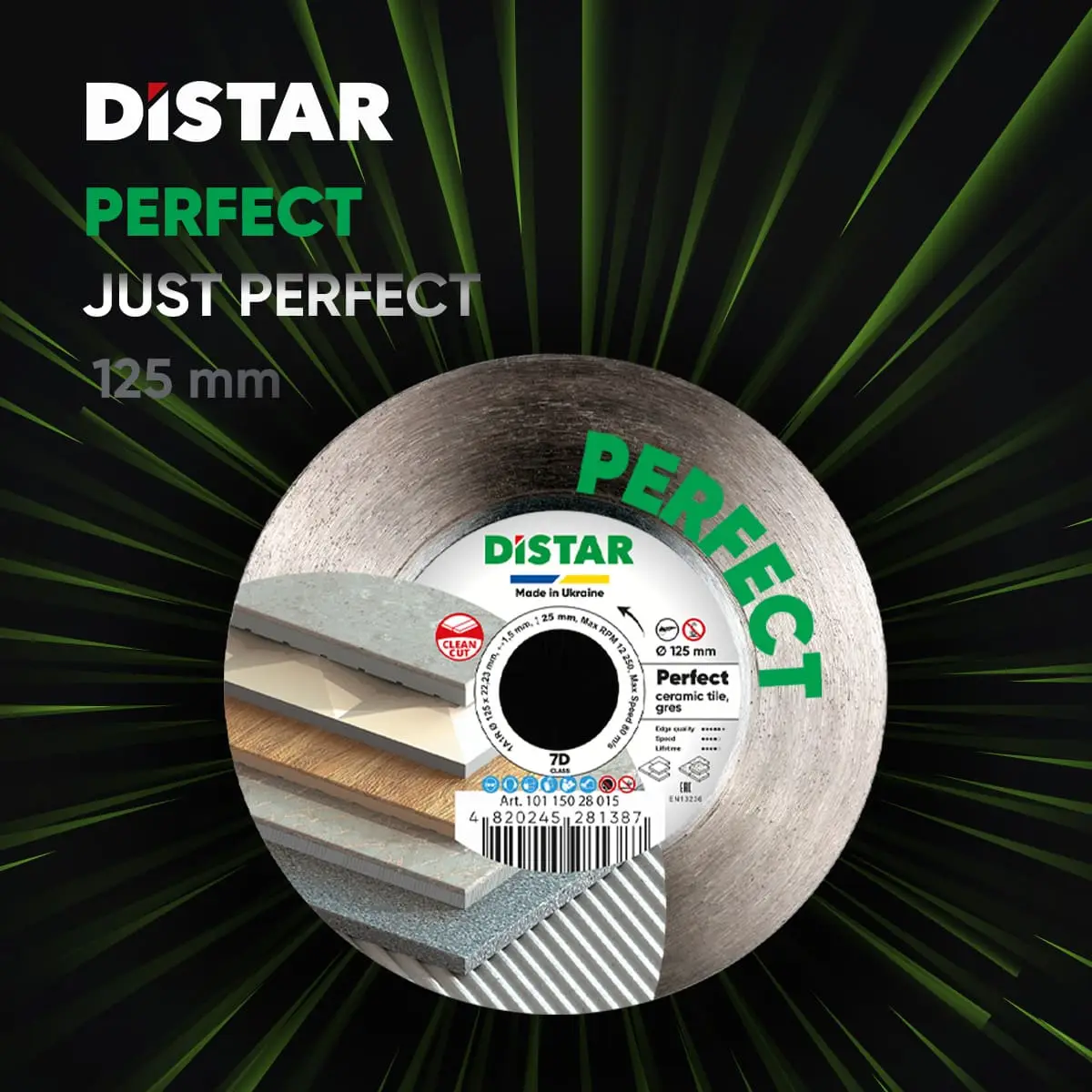 Dijamantna rezna ploča 1A1R 125x22,23H Perfect №8