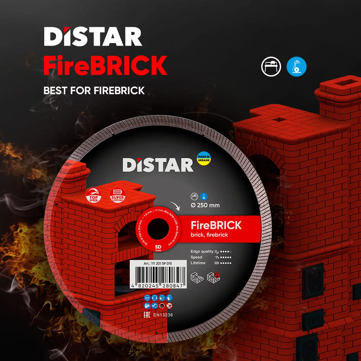 Dijamantna rezna ploča 1A1R 250 FireBRICK №4