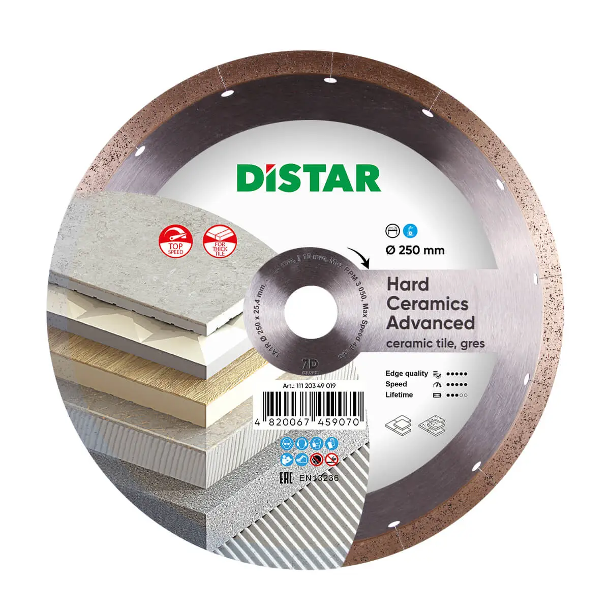 Dijamantna rezna ploča 1A1R 250 Hard ceramics Advanсed №1
