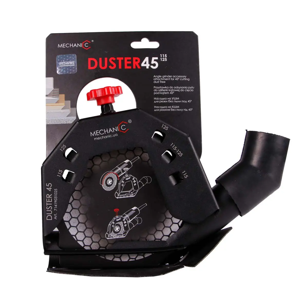 Nastavak za kutnu brusilicu za piljenje pod 45° i usisavanje DUSTER 45 115-125 №5