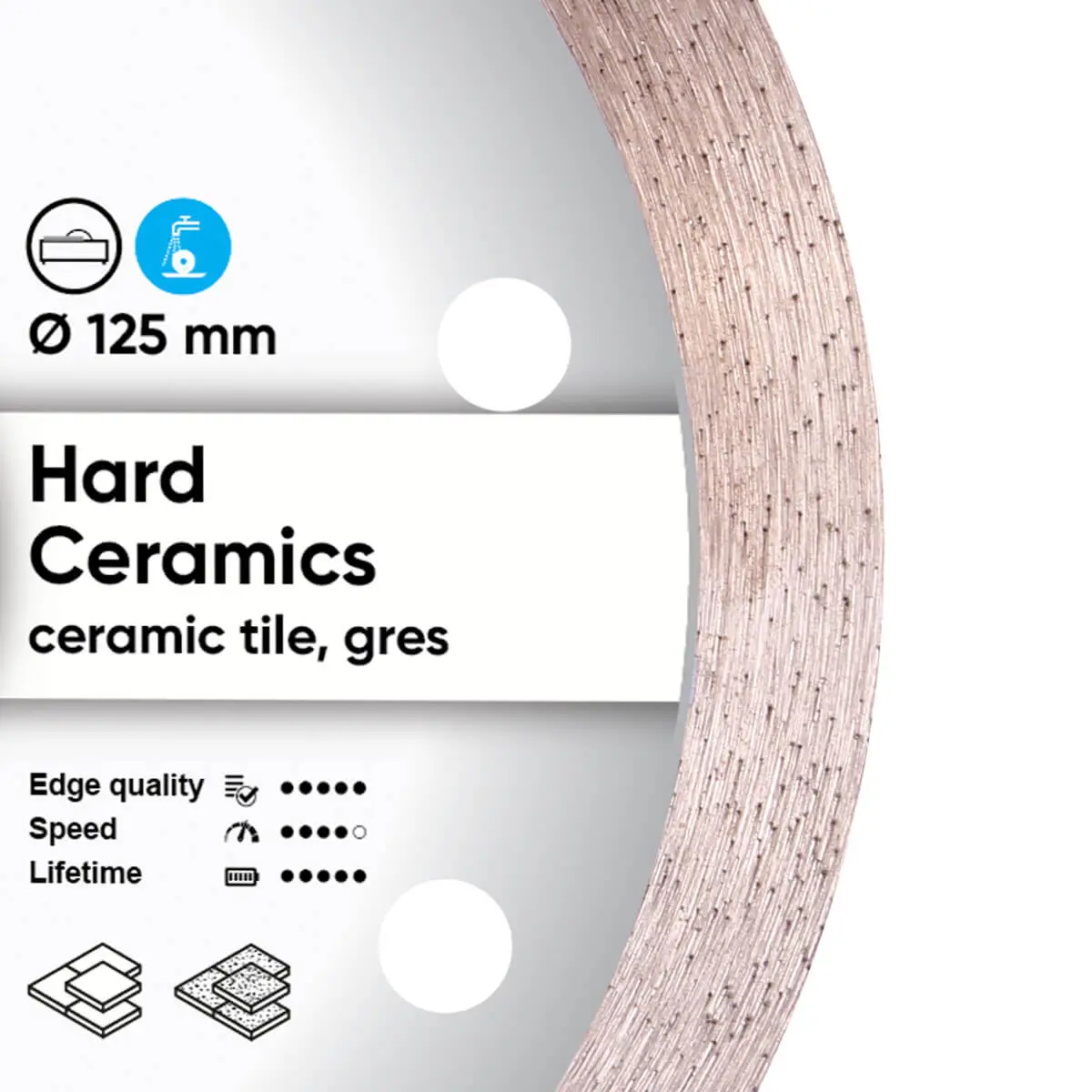 Dijamantna rezna ploča 1A1R 125 Hard ceramics 1